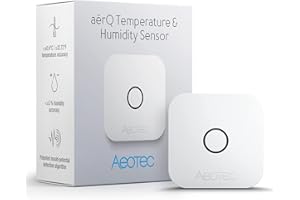 Aeotec aërQ Temperature, Humidity, Dew Point Sensor - Wireless, Battery Powered, Z-Wave Hub Required (White)