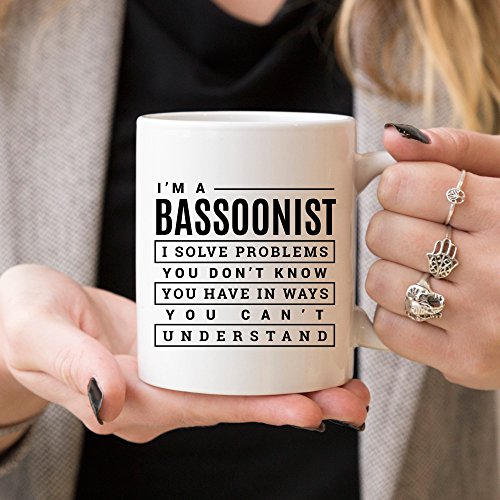 I'm A Bassoonist, Musician Coffee Mug, Bassoonist Funny Career Mugs Gift, Ceramic Tea Cup White, Funny Bassoonist Mug, Bassoon Teacher Gifts, Unique 11 oz Ceramic Coffee Mug for Bassoon Players - Thumbnail 3
