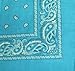 Bandanas by the Dozen (12 units per pack, 100% cotton) (Dozen-Turquoise Paisley)