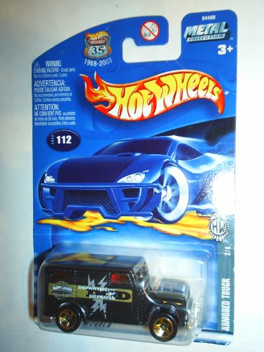 Hot Wheels 2002 Armored Truck 2/4 FED Fleet BLACK #112 1:64 Scale