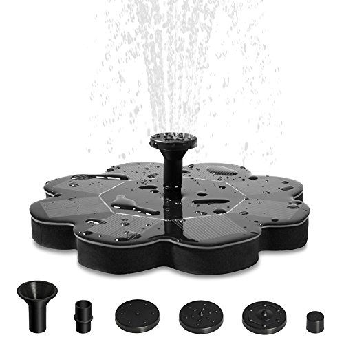NEW 1.6W Solar Powered Fountain Pump OUTFANDIA 16PCS Solar Panel Floating Bird Bath Fountains Kit 4 Sprayer Choice Water Pump for Outdoor Garden, Lawn, Patio, Small Ponds, Swimming Pool Decoration - Thumbnail 7