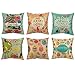 Juvale Easter Throw Pillow Covers, 18”x18” (Set of 6), Spring Pillow Covers for Home Decor, Decorative Cushion Covers – 6 Designs