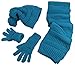 N'Ice Caps Women's Solid Cable Knit Hat/Scarf/Gloves Accessory Set