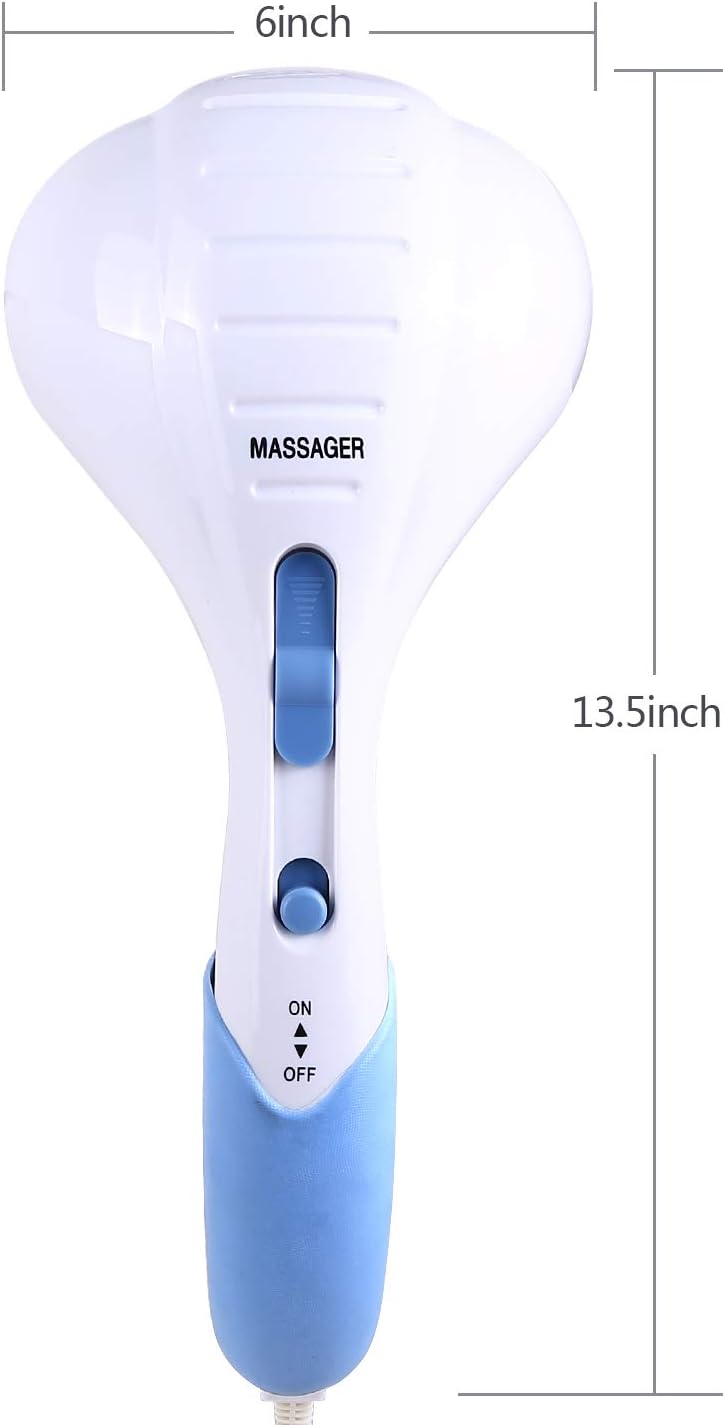 Electric Back Massager of Ohuhu, Handheld Massagers Double Head Deep Tissue Percussion Massages for Full Body Massage for Neck, Shoulder, Head, Foot, Leg, Great Father's Day Gift Ideal: Health & Personal Care