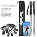 TheFitLife Trekking Poles for Hiking - 2 Sticks with Anti-Shock and Quick Lock System, Telescopic, Collapsible, Ultralight for Hiking, Camping, Mountaining, Backpacking, Walking, Trekking (Black-S)
