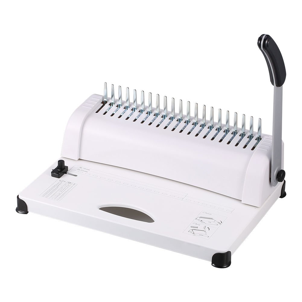 Manual Comb Binding Machine Set, Paper Punch Binder 21 Hole / 450