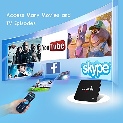 Android 7.1 TV Box, SMALLRT X2 Smart TV Box 2G+8G with Bluetooth 4.0 Support Wifi Quad Core Media Player for 4K HD Home Entertainment - Thumbnail 5