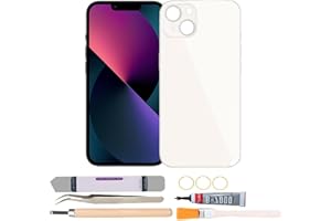 Back Cover Glass Replacement Compatible with iPhone 13 6.1 inches with Repair Tool Kits (White)