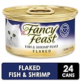 Purina Fancy Feast Wet Cat Food, Flaked Fish & Shrimp Feast - (24) 3 oz. Cans