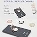 Finger ring holder for back of cell phone. [2 pcs + 3 Car mount hooks] SALEX 360° rotation universal metal loop hand grip stand with mirror and cat ears fits for Magnetic Mount [Gold+Rose Gold/Pink]