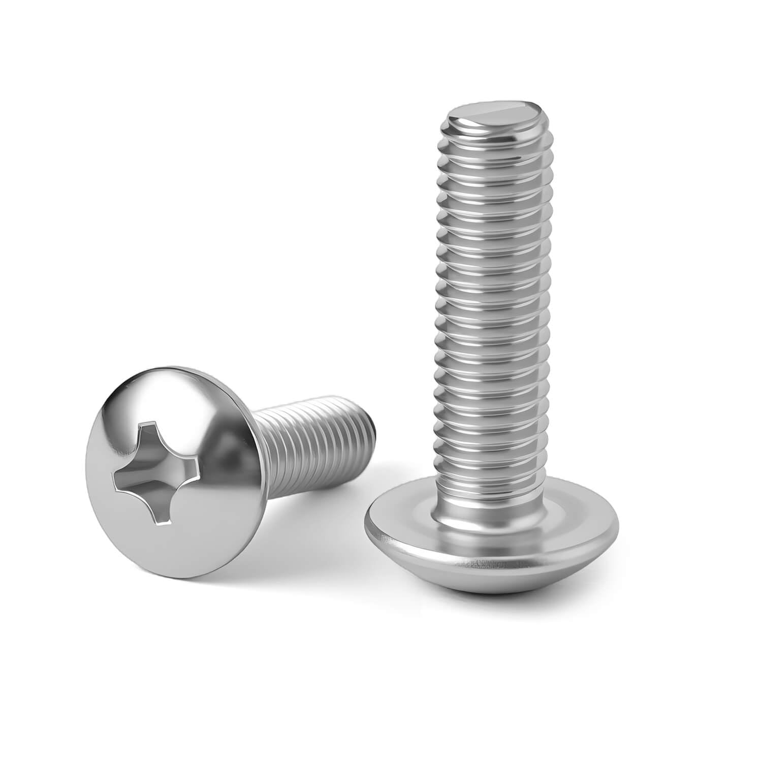 Photo 1 of #8-32 x 1'' (50 Pack) Truss Head Machine Screws, Phillips Drive, 304 Stainless Steel (18-8), Fully Threaded, Bright Finish