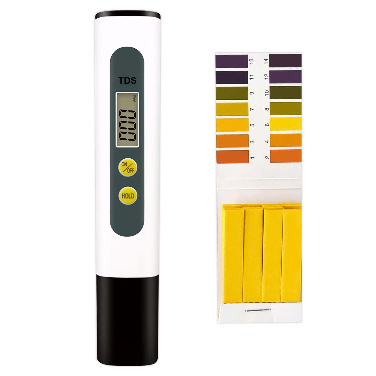 Water Testing Kits for Drinking Water, TDS Water Tester, TDS Meter Digital Water Tester, Water Quality Tester, for Household Drinking Water, Aquaculture, and Aquariums, with 80 PH Test Strips