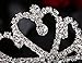 Lovelyshop Mini Heart Rhinestone Tiara for Wedding Bride Prom Birthday Pegeant Prinecess Party-1 Pack