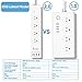 Alexa Smart Power Strip & Cord Management Gift Set(6PCS), Alloda WIFI Surge Protector, 4 USB Charging Ports and 4 Independent APP Control AC Plugs, Timer, Compatible w/Echo and Google Home Assistant