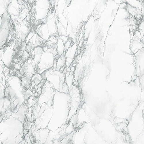 d-c-fix Self-Adhesive Film, Grey Marble (35" x 15', Grey)