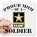 CafePress Proud U.S. Army Mom Square Sticker 3 X 3 Square Bumper Sticker Car Decal, 3
