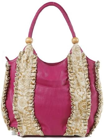 AmyKathryn Rose Fuchsia Large Tote Handbag