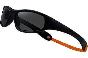 COOLSOME Kids Flexible Polarized UV Protection Sunglasses for Boys Girls Age 3-10 with Strap