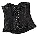 frawirshau Women's Lace Up Boned Overbust Corset Bustier Bodyshaper Top