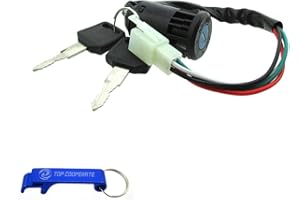 TC-Motor 4 Wire Male Plug Ignition Key Switch For 50cc 70cc 90cc 110cc 125cc 150cc Chinese ATV Quad 4 Wheeler Pit Dirt Trail Baja Mini Bike
