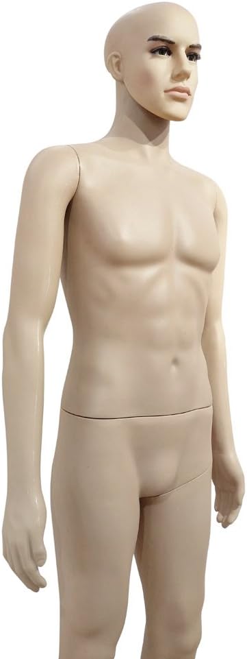 Zebery Male Mannequin Torso Dress Form Mannequin Body 72 Inches Adjustable Dress Model Male Full Body Mannequin Stand Realistic Display Mannequin Head Metal Base Retail Store Fixtures Equipment Mannequins Fcteutonia05 De
