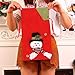 OurWarm Christmas Gift Bags Bulk, 3 Pcs Drawstring Gift Bags Large with 3D Santa Claus Snowman Reindeer, Reusable Christmas Treat Bags Goody Bags Burlap Sack for Xmas Party Supplies(15 X 8 Inches)
