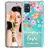 ESRB Beschermhoes voor Samsung Galaxy A51, zacht TPU-silicone beschermhoes, doorzichtige telefoonhoes met bloemenmotief…