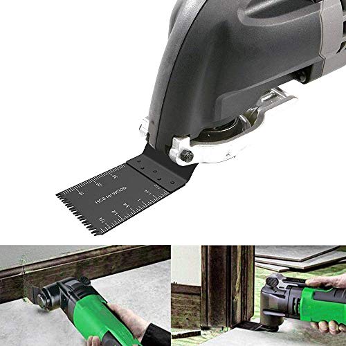 HOTBEST 10pcs Japan Tooth Universal Wood Oscillating Multi Tool Quick Release Saw Blades for Fein Multimaster, Dremel Multi-Max, Dewalt, Craftsman, Ridgid, Makita, Milwaukee, Rockwell, Ryobi