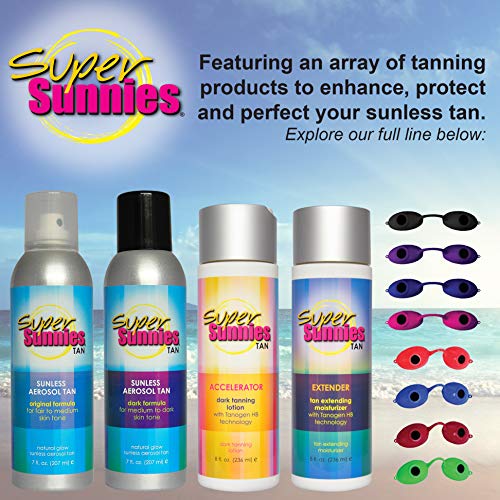EVO FLEX by Super Sunnies UV Eye Protection FDA compliant Flexible Tanning Goggles Eyeshields, 4-Pack