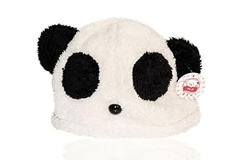 Chic-Net Tiermütze Beanie Mütze Skimütze Tiergesicht Panda Bär unisex weiß schwarz Kinder Erwachsene Herren Damen Jungen Mädc