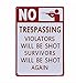 Ochoice Warning Signs with No Trespassing Retro Decoration Signs 8