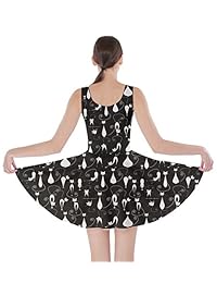 CowCow - Vestido de patinador para mujer, diseño de gatos