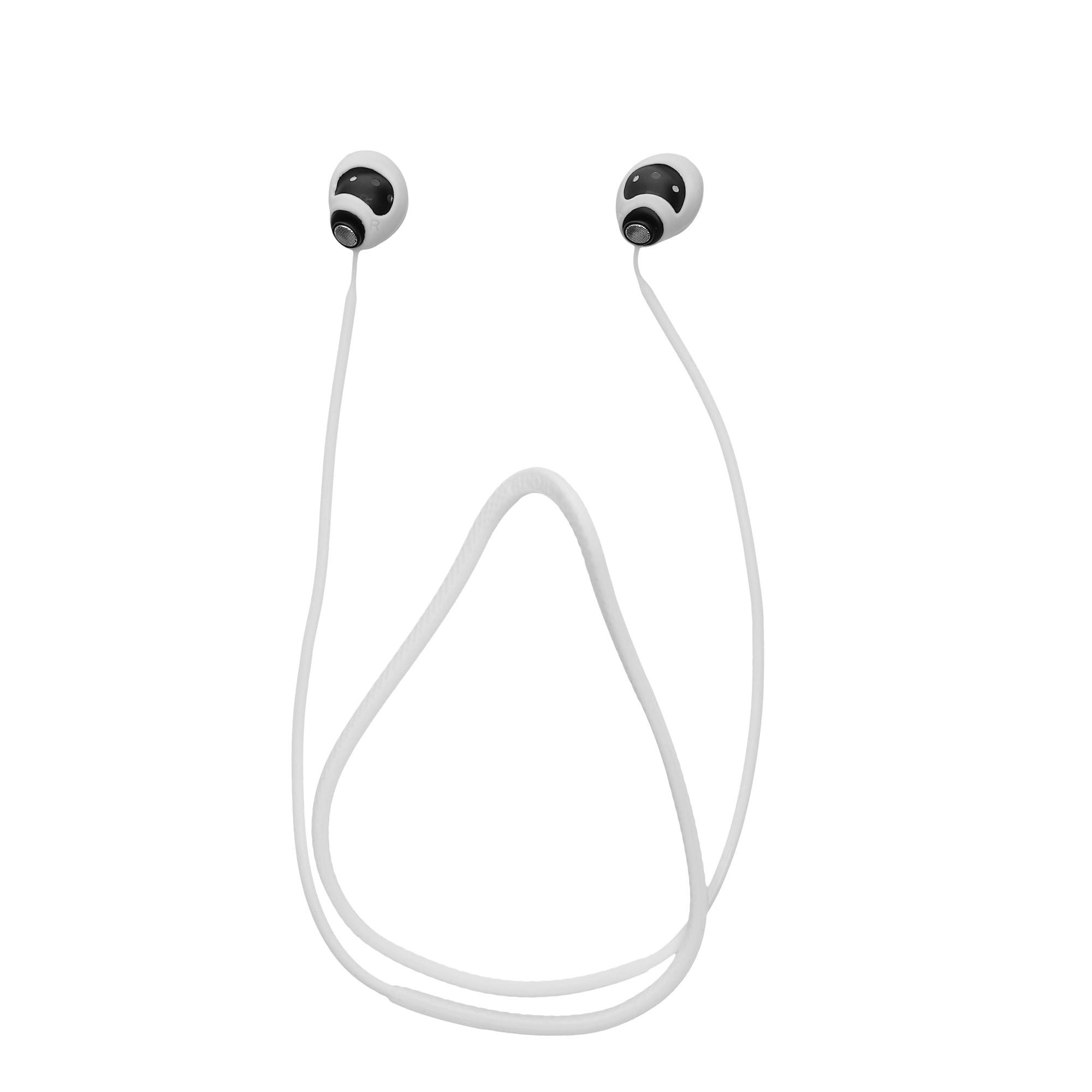 kwmobile Strap Compatible with Anker Soundcore Space A40 - Silicone Cord Holder for Wireless Earphones - White