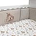 Lambs & Ivy Painted Forest Gray/Tan Fox Nursery 4-Piece Baby Crib Bumper