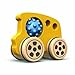 BeginAgain Nubble Rumblers - Bus - Toddler Toy and Fun Push Toy For Active Movement and Play - Safe and  Wooden Toy - Bus Toy With Nubble Driver For Tactile Exploration and Fine Motor Skills Development