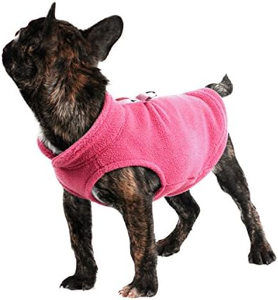 WIFORNT Pet Dogs Cloth Fleece Cold Weather Coats Solid Color Dogs Vest Jacket Dogs Harness for Small Medium Dogs Sweater