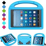 Kids Case for Fire HD 8 - TIRIN Light Weight Shock Proof Handle Kid-Proof Cover Kids Case for Amazon Fire HD 8 Tablet (7th and 8th Generation Tablet, 2017 and 2018 Release), Blue