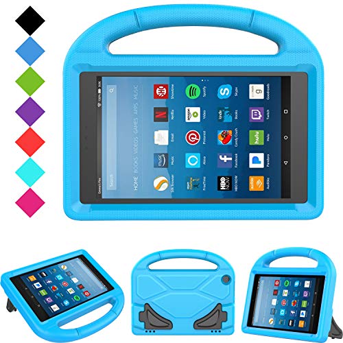 Kids Case for Fire HD 8 - TIRIN Light Weight Shock Proof Handle Kid-Proof Cover Kids Case for Amazon Fire HD 8 Tablet (7th and 8th Generation Tablet, 2017 and 2018 Release), Blue