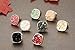 Finrezio 8 Pairs Resin Square Faux Druzy Stone Stud Earrings Set for Women Men Gold Plated Fashion Earrings Jewelry 10MM