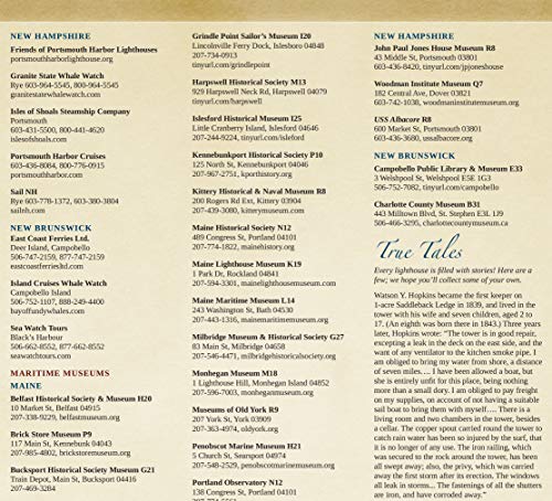 Maine Lighthouses Illustrated Map &amp; Guide | Pricepulse