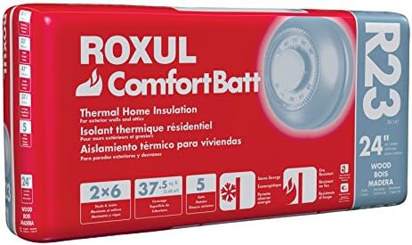 Roxul Stone Wool Insulation R23 covers 37.5 sq ft (23" W x 47" L) (6)