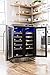 EdgeStar 36 Bottle Built-In Dual Zone French Door Wine Cooler - Black/Stainless Steel