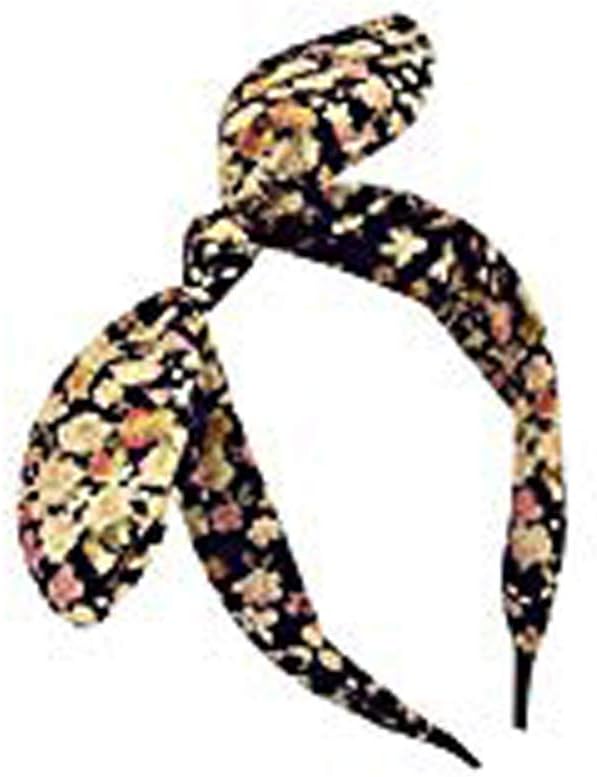 Aimeart Girls' Women's Cute Bowtie Accent Wire Headband Floral Hair Band, Black