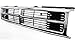 Evan-Fischer Grille Assembly Compatible with 1987-1988 Toyota Pickup Center Plastic Chrome Shell/Painted Black Insert