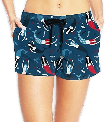 Mermaid Swin Under The Sea Seamless Womens Dry Swim Beach Trunks Stylish Beachwear Underpants For Outdoor Seaside Party Sports