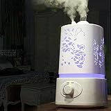 Bullkeys Ultrasonic Cool Mist Aroma Humidifier, Waterless Auto Shut-off and Adjustable Mist Modes,Portable for Home, Bedroom, Office,Yoga,SPA (Mode 2)