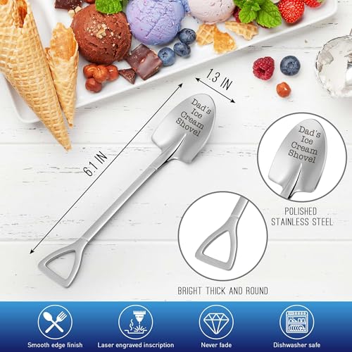 Dad Fathers Day Birthday Gift, from Daughter/Son, Fathers Day for Dad Daddy Grandpa Husband, Funny Dad's Ice Cream Shovel Daddy Father-in-Law Grandfather Valentines Stuffers Easter Basket Essentials