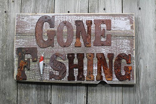 Amazon Com Gone Fishing Dad Gift Home Decor Fishing Decor