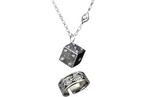 Mvaeizluex 2-Piece Anime Necklace & Ring Set for Cosplay Accessory, Fan Collectible Costume Jewelry