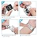 Glebo Compatible with Apple Watch Band 38mm Series 3 2 1, Stainless Steel Metal iWatch Bands 38mm Womens Wristbands Straps Accessories Fancy Bracelet for Apple Watch Band 40mm Series 5 4, Silver